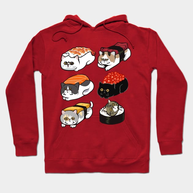 Sushi Exotic Shorthair Hoodie by huebucket